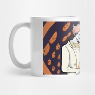 Happy Halloween! Celebrate with a Cartoon Character and Pumpkins Mug